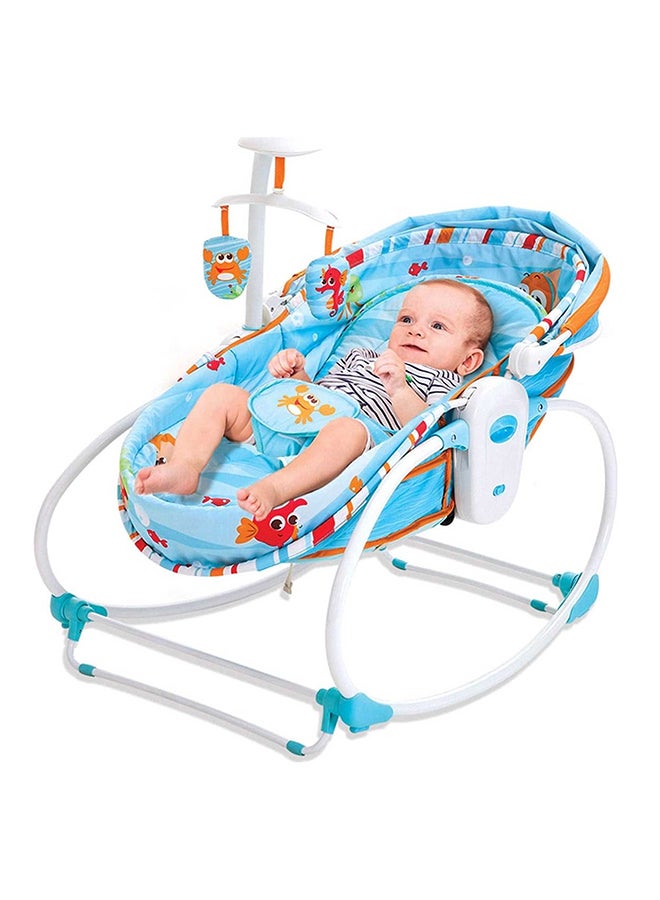 Toyland 5-In-1 Removable Seat Adjustable Canopy Rocker Bassinet Napper With Musical Vibration - Image 2