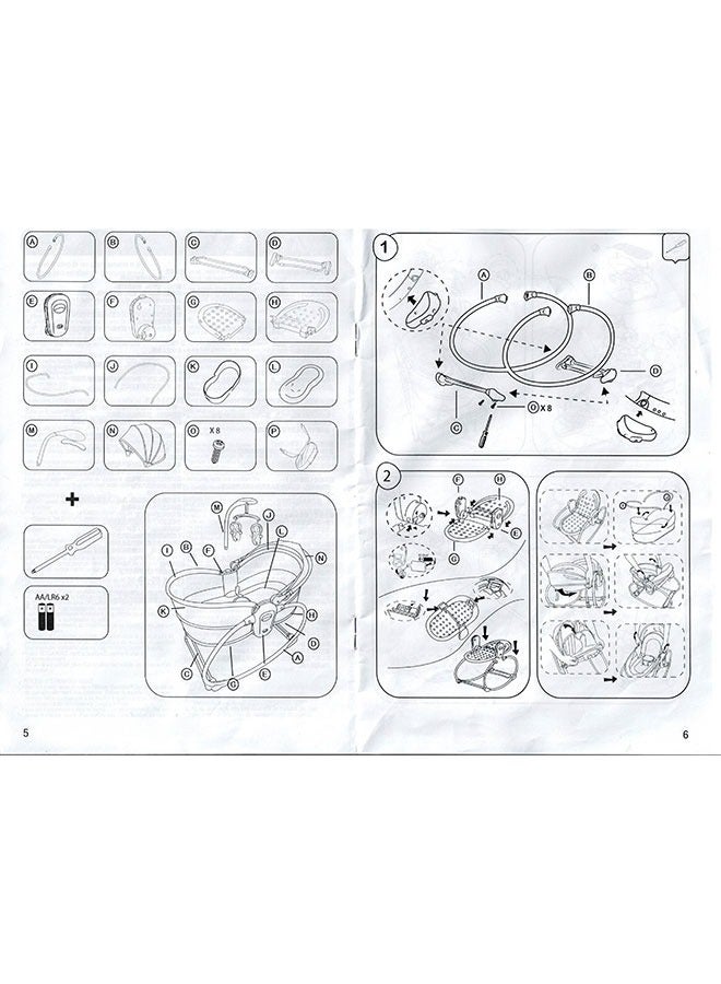 Toyland 5-In-1 Removable Seat Adjustable Canopy Rocker Bassinet Napper With Musical Vibration - Image 4