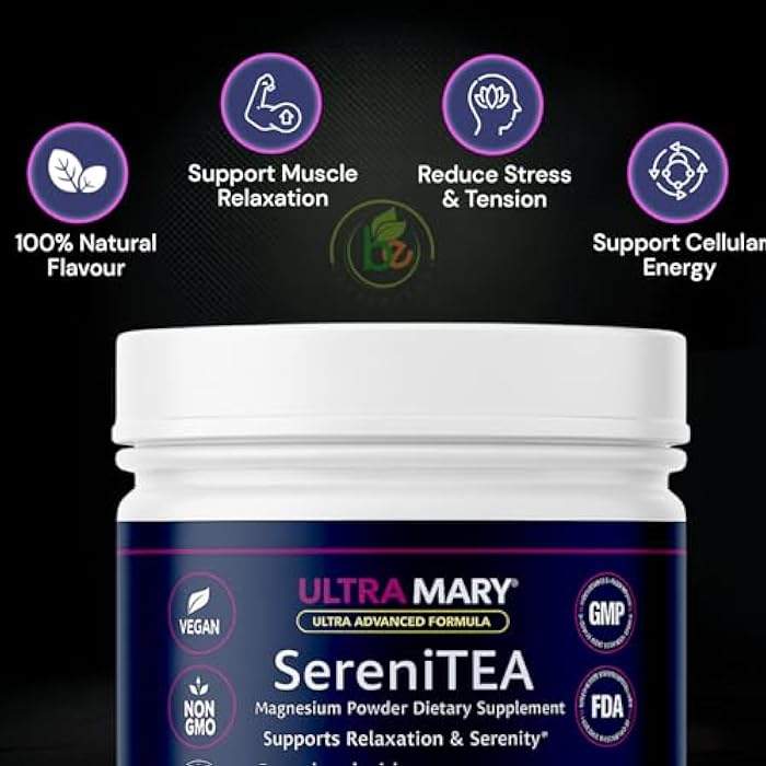 B-Experts Magnesium Potassium + Ashwagandha Powder–Mixed Berries Flavor,Dietary Supplement Drink Mix Chamomile,Lavender,Passionflower & Herbal Blend,Relaxation & Calm Support Formula,Vegan–30 Servings, Sereni - Image 2