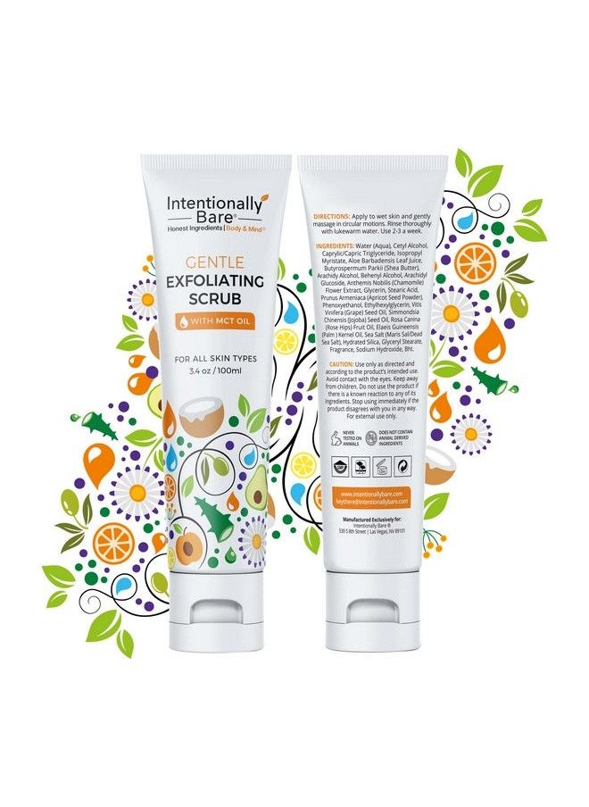 Intentionally Bare Exfoliating Face Scrub With Mct Oil Keto For Your Face Gentle Face Scrub Exfoliating Face Wash Hydrating Face Exfoliator Face Scrub For Women Firming Facial Scrub. 3.4Oz  - Image 3