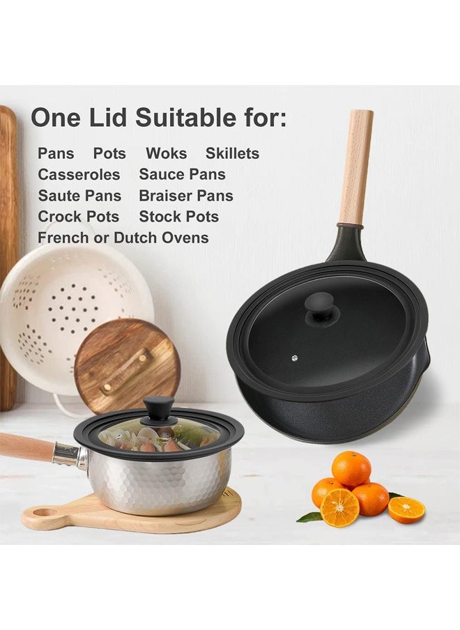 Top Chef - Glass lid, silicone pots of multiple sizes, steaming sessions for pots 16 | 18| 20 | 22 | 24 | 26 cm - Image 1
