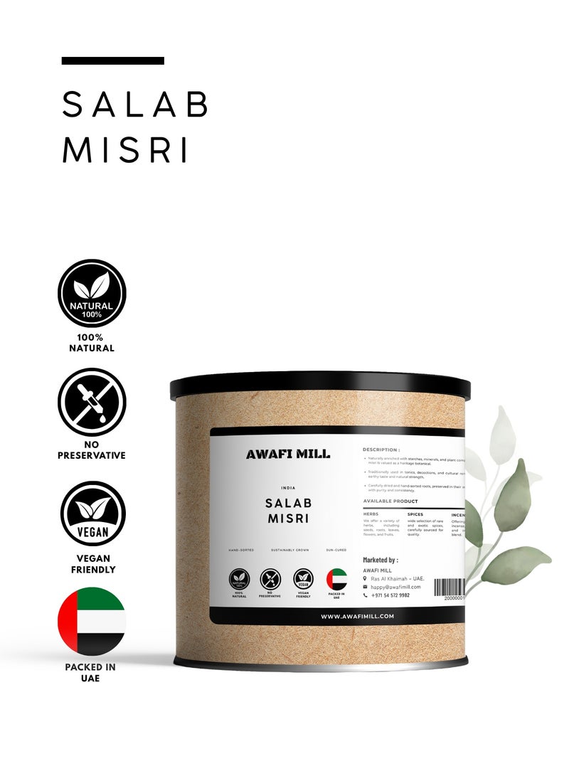 AWAFI MILL Indian Salab Misri (Orchis mascula | Salep Root) | Dried Whole Tubers for Herbal Tea, Powder and Culinary Craft Use - 100 g | 3.5 Oz - Image 2