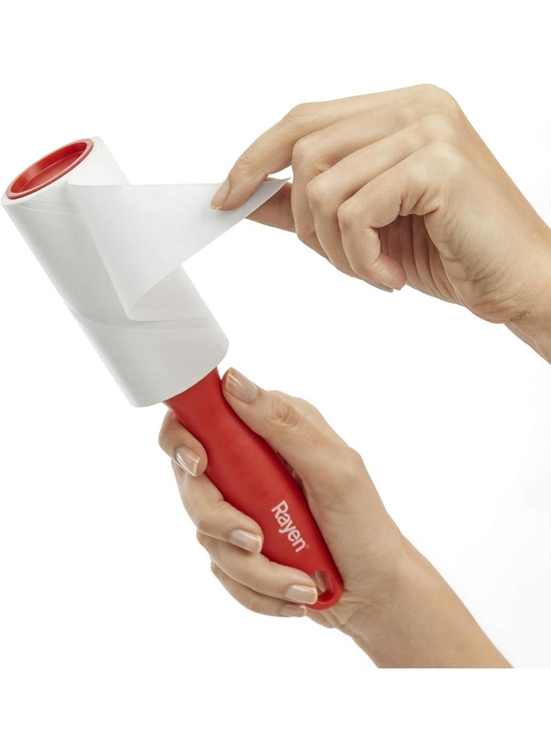 Rayen Lint Remover Roller – Red, Efficient for Removing Hair and Dust from Clothes - Image 3
