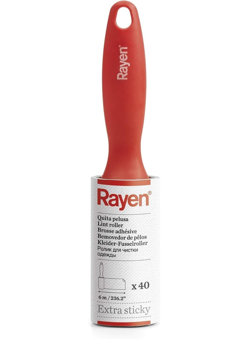 Rayen Lint Remover Roller – Red, Efficient for Removing Hair and Dust from Clothes - Image 2