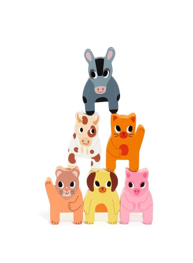DJECO Farm Animals Wooden Train - Trainimo Farm - Safe for Kids Toys, Cute Toddler Vehicle, Stackable Animals for Imagination, Active Play, Motor Skills - Perfect for Boys & Girls Ages 18+ Months - Image 2
