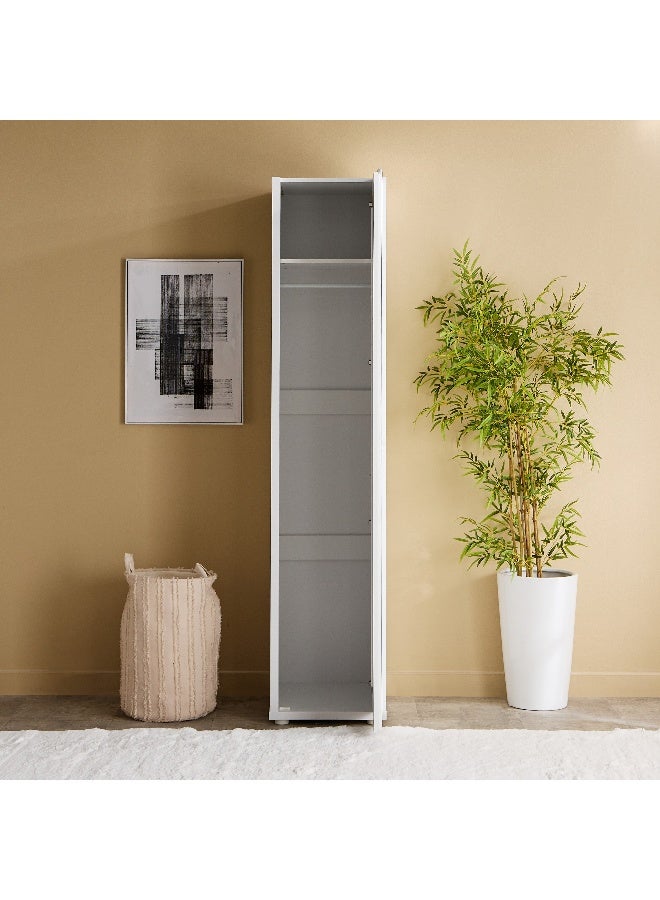Home Box White 1-Door Wardrobe with Mirror - Image 4