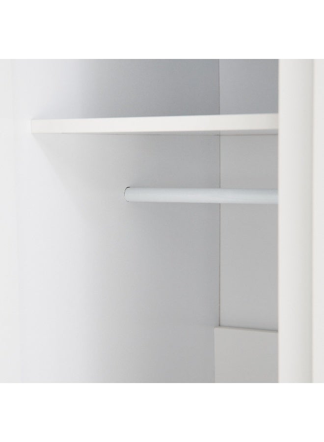 Home Box White 1-Door Wardrobe with Mirror - Image 5