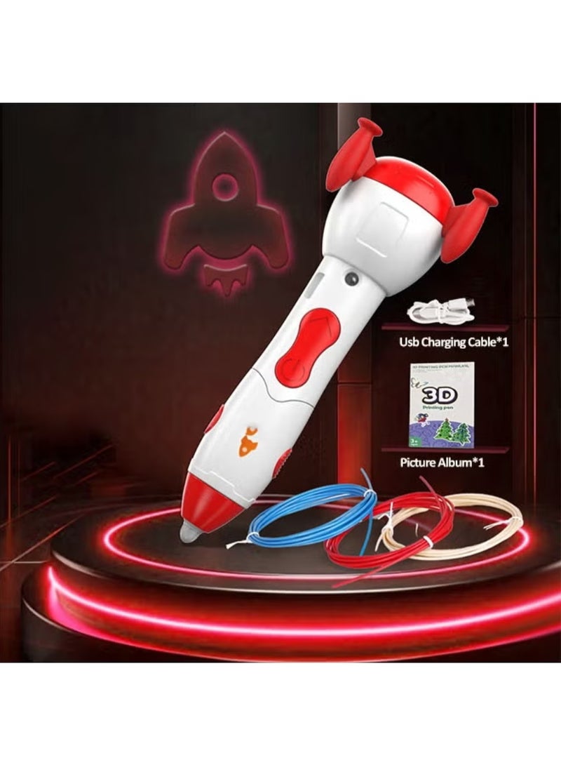 3D Printing Pen for Kids – Space Theme Rocket Design | Creative Drawing & DIY Modeling Tool - Image 2