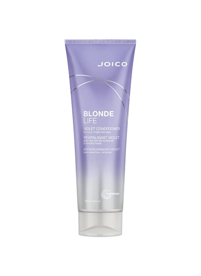 JOICO Blonde Life Violet Conditioner ; For Cool & Bright Blonde Hair ; Neutralize Brassy Tones ; Banish Yellow Tones ; Boost Shine ; Sulfate Free ; With Monoi & Tamanu Oil ; 8.5 Fl Oz  - Image 1