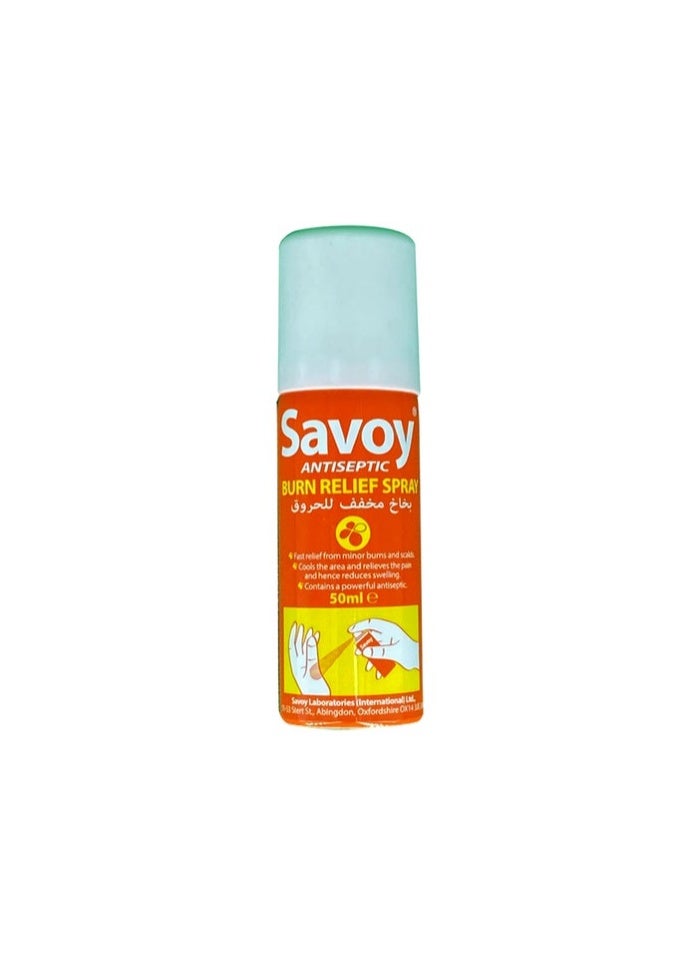Savoy Antiseptic Burn Relief Spray, 50ml