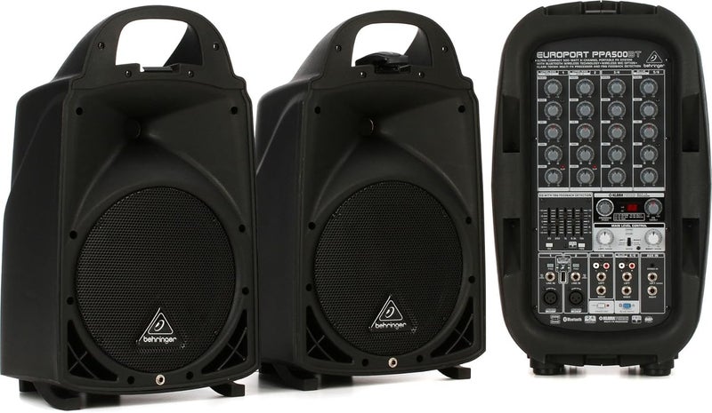 Behringer Europort PPA500BT Portable PA System, Black