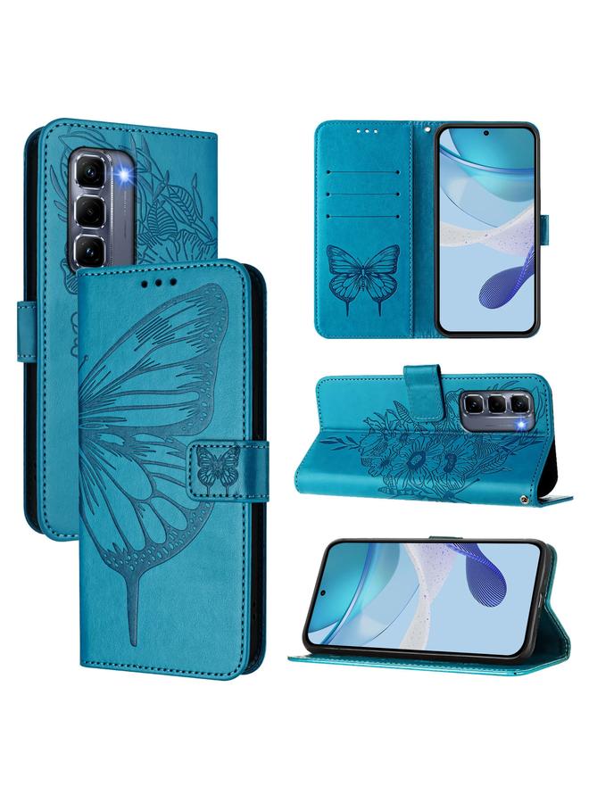 Zaboon Case For Infinix Hot 50 Pro+ 4G Embossed Butterfly Leather Phone Case - Image 1