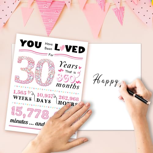 ATTLVV 30th Birthday Card,30th Birthday Decorations for Her,Happy 30th Birthday Gifts for Women,Funny 30 Years Old Bday Gift for Sister Friends - Image 5