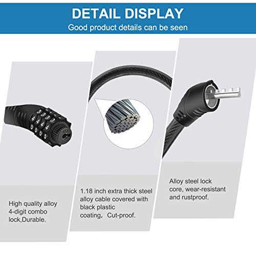Rofio Refrigerator Lock, Upgraded 4 Digit Fridge Lock for French-door Refrigerators, Cabinet Locks, Easy to Set and Use - Image 5