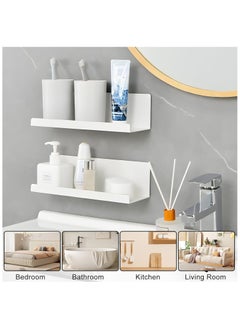 2 Pcs Acrylic Floating Shelves, 30*9.5CM Self Adhesive Acrylic Bathroom Floating Shelves, No Drill Display Shelf, Easily Expand Wall Space Acrylic Adhesive Shelves for Bathroom, Bedroom, Living Room - pzsku/ZDBCA188B0D447165BF8BZ/45/_/1737461317/7004c66b-473a-447b-bcb9-02d760ff4ff7