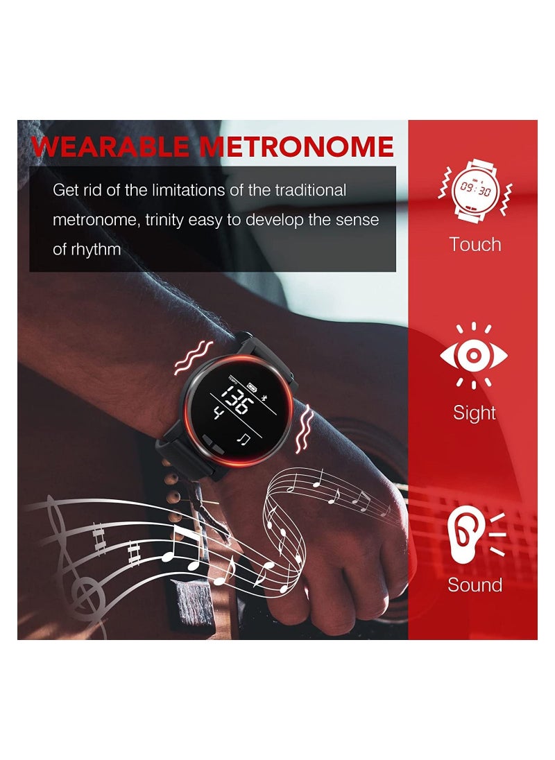 SYOSI Smart for Metronome Watch Wearable Digital Music Tool with Vibration Light Sound Tempo Beat Rhythm Adjustable Dial for Multiple Instruments Piano Guitar Drums Ukulele Bass Violin Saxophone  - Image 4