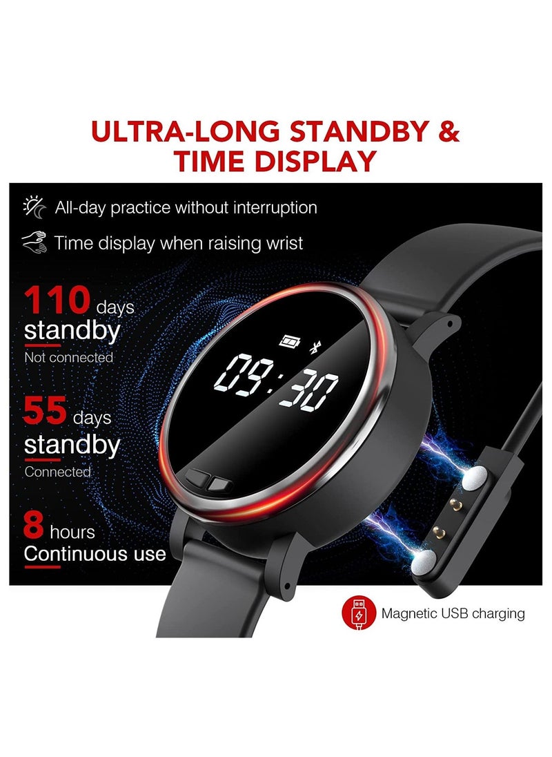SYOSI Smart for Metronome Watch Wearable Digital Music Tool with Vibration Light Sound Tempo Beat Rhythm Adjustable Dial for Multiple Instruments Piano Guitar Drums Ukulele Bass Violin Saxophone  - Image 3