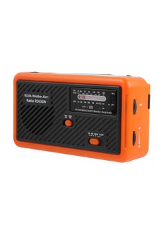 Thoraya Portable Solar Hand Crank Power Generation AM/FM/NOAA Weather Forecast Radio (Orange Twill)  - Image 5