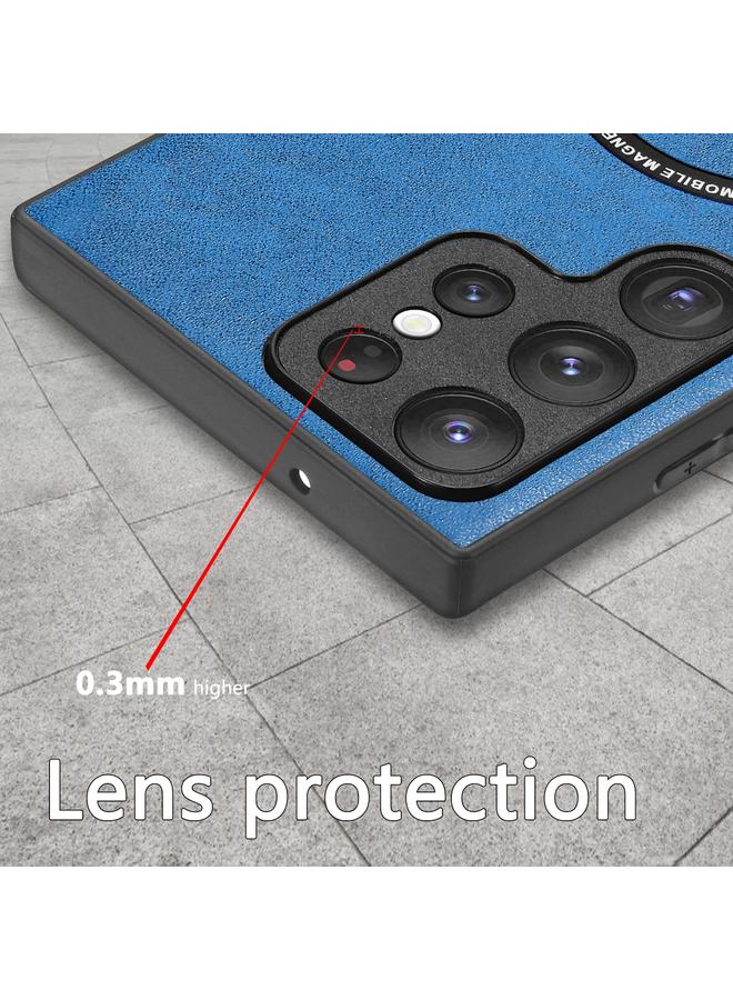 S-TOP Case For Samsung Galaxy S23 Ultra 5G Solid Color Magsafe Leather Phone Case - Image 3