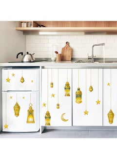 LOOPITYS Ramadan Wall Decor Stickers, Islamic Muslim Lantern Wall Stickers Eid Mubarak Ramadan Decor Moon Star Window Decal Ramadan Decorations for Home Living Room Bedroom Decorations Wallpaper  - Image 5