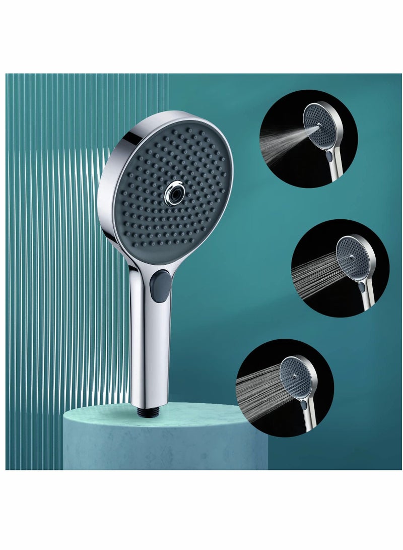 Shower Head - High-Pressure Heads, Powerful Head, Water Saving Head，3 Adjustable Spray Modes Easy Limescale Removal(Chrome) - Image 1