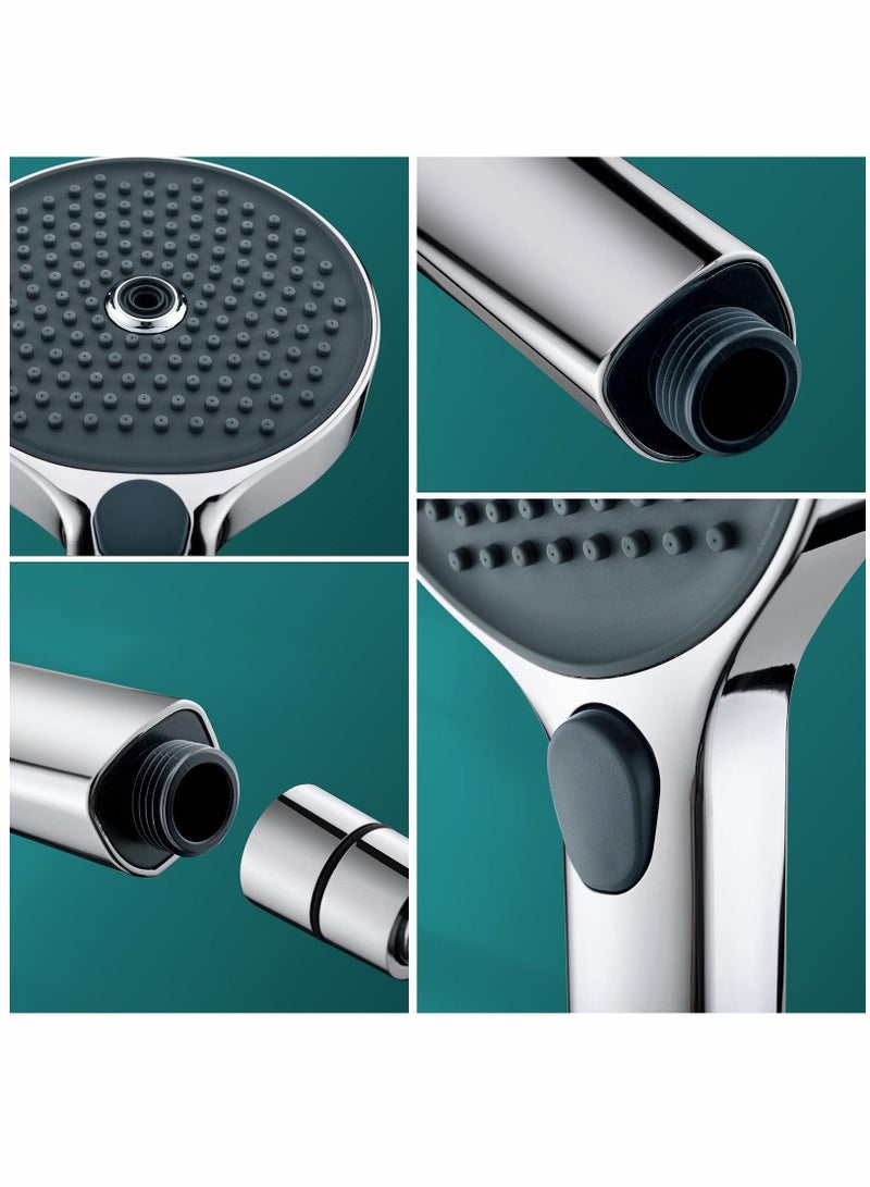 Shower Head - High-Pressure Heads, Powerful Head, Water Saving Head，3 Adjustable Spray Modes Easy Limescale Removal(Chrome) - Image 4
