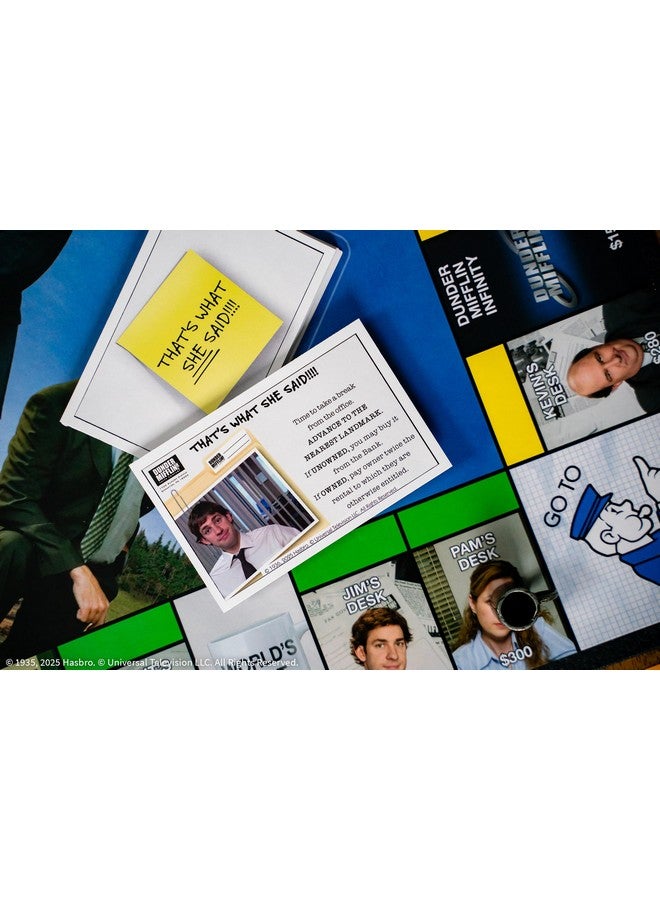 USAopoly مونوبولي: لعبة المكتب اللوحية، تتضمن كوب أفضل رئيس في العالم، جائزة دندي، علبة ورق والمزيد، اشترِ، بِع، تَبادَل مواقع سكرانتون من الاستقبال إلى غرفة المؤتمرات، مرخصة رسميًا - Image 4