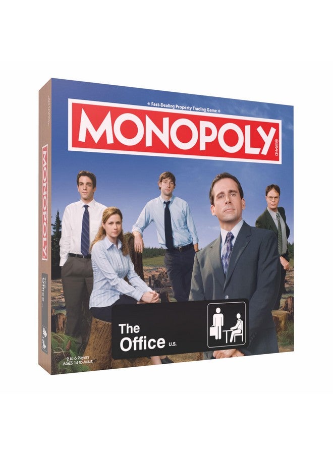 USAopoly مونوبولي: لعبة المكتب اللوحية، تتضمن كوب أفضل رئيس في العالم، جائزة دندي، علبة ورق والمزيد، اشترِ، بِع، تَبادَل مواقع سكرانتون من الاستقبال إلى غرفة المؤتمرات، مرخصة رسميًا - Image 1