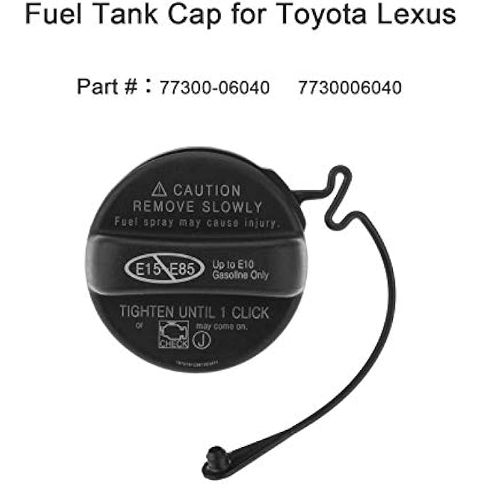 rayihni Fuel Tank Cap Gas Cap Cover Compatible with Toyota Lexus  4Runner Avalon Camry Corolla Highlander Matrix RAV4 Tacoma ES350 GS350 GS460 20052015 Accessories Replaces 7730006040 - Image 3