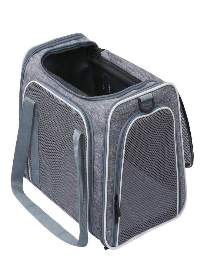 Akinerri Cat Carrier - Soft-Sided Dog Pet Carrier, Portable Foldable Pet Bag up to 28 Lbs, Airline Approved Travel Puppy Carrier (Large, Light Grey) - Image 1