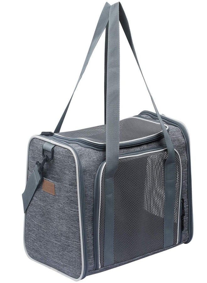Akinerri Cat Carrier - Soft-Sided Dog Pet Carrier, Portable Foldable Pet Bag up to 28 Lbs, Airline Approved Travel Puppy Carrier (Large, Light Grey) - Image 2