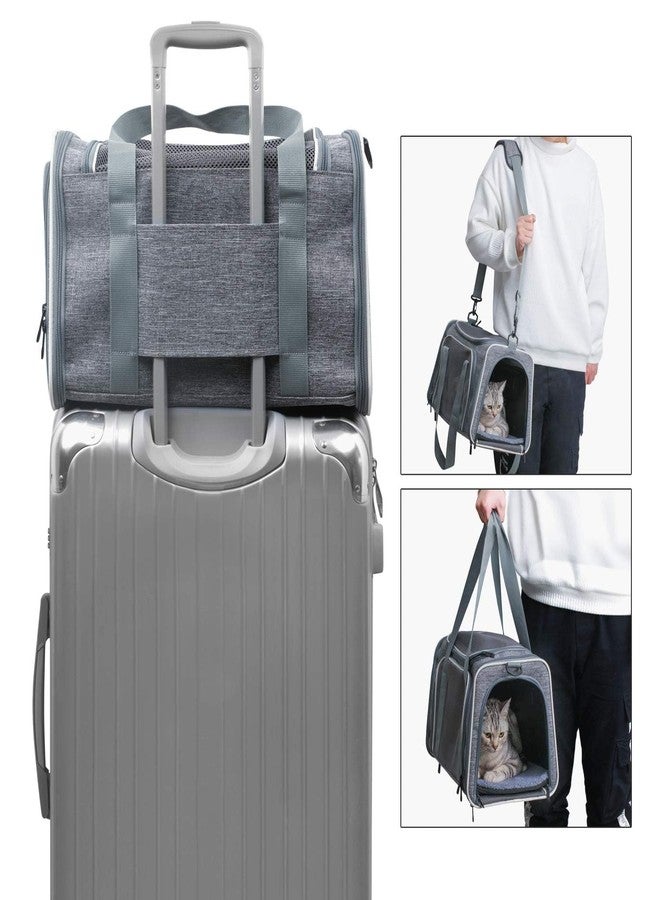 Akinerri Cat Carrier - Soft-Sided Dog Pet Carrier, Portable Foldable Pet Bag up to 28 Lbs, Airline Approved Travel Puppy Carrier (Large, Light Grey) - Image 5