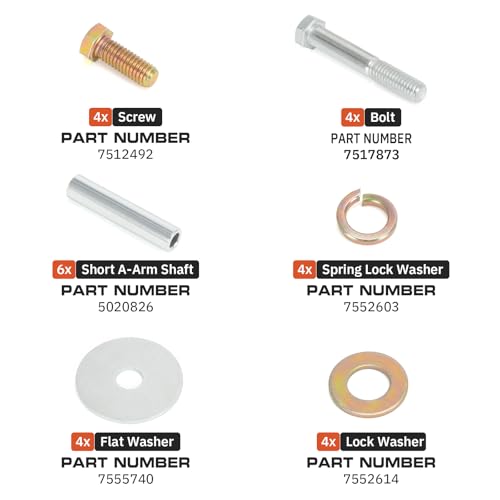 FQRANBO Rear Left and Right A-Arm Bushing Shafts Kit Replacement for Polaris Sportsman 400 450 500 600 700 800 Replace # 5020826 5434548 5434551 5133806 5434550 - Image 3