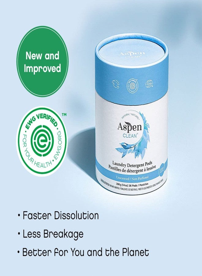 AspenClean Unscented Laundry Pods by AspenClean, New and Improved Packaging, Zero Plastic, EWG Verified™, Vegan, Non-Bio, Hypoallergenic Natural Laundry Detergent - 36 Count - Image 2