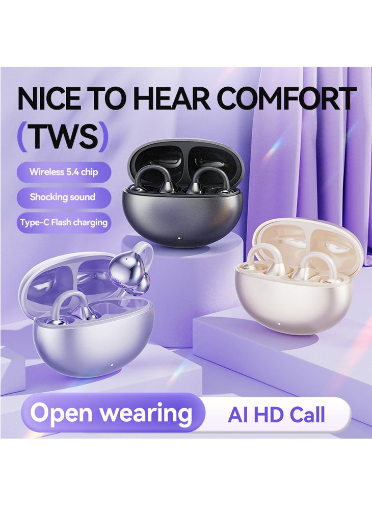 تشوميل سماعة رأس بلوتوث لاسلكية مثبتة على الأذن من برلين ساوند، سماعات أذن ذات توصيل عظمي في الهواء الطلق، عمر بطارية طويل - Image 4