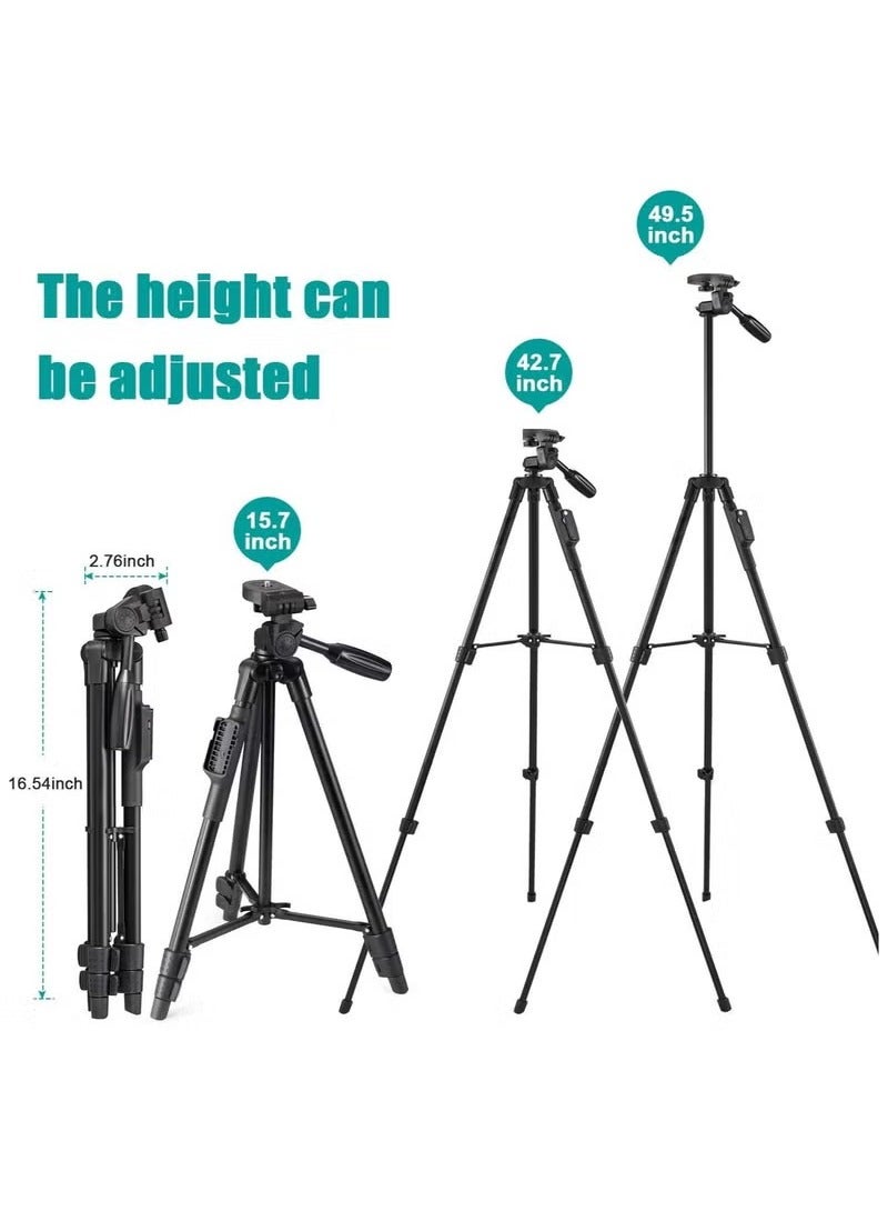 MIGOFAST Tripod 50 Inch Aluminum Tripod Video Tripod For Cellphone Camera Universal Tripod With Wireless Remote Compatible With Iphone Xs Xr X8/8 Plus Samsung Galaxy - Image 4