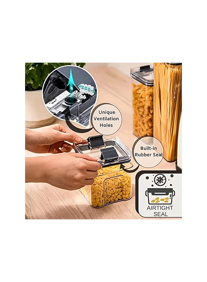 IAF PCS Airtight Food Storage Containers with Lids Airtight,Cereal Containers Storage for Pantry Kitchen Organization- Dry Food Canisters for Pasta, Cereal, Rice, Flour - Image 4