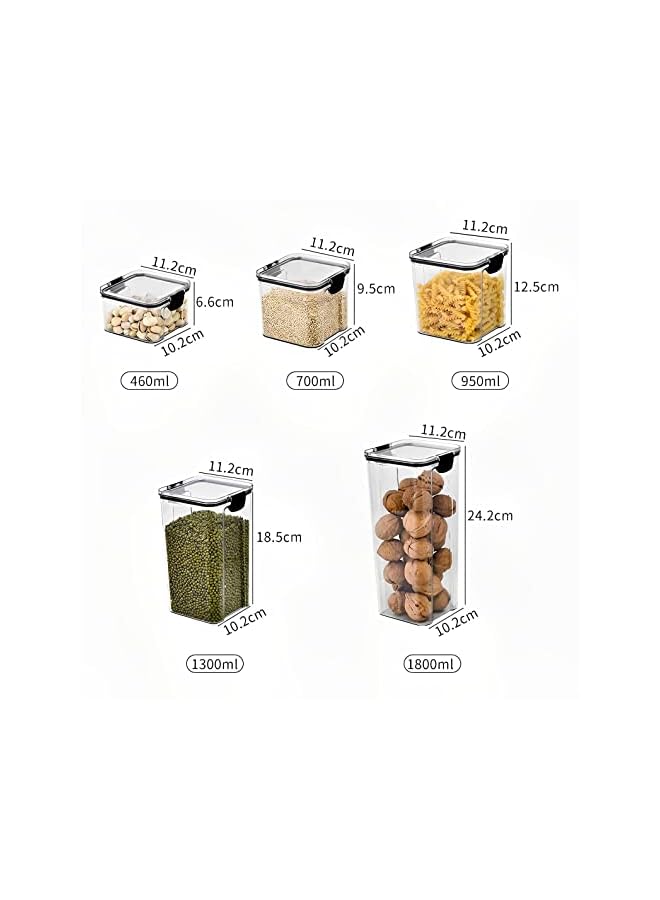 IAF PCS Airtight Food Storage Containers with Lids Airtight,Cereal Containers Storage for Pantry Kitchen Organization- Dry Food Canisters for Pasta, Cereal, Rice, Flour - Image 5