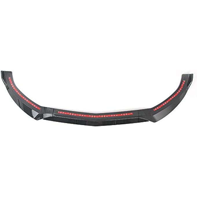 GZYF ABS Auto Front Bumper Lip Cover Trim Compatible with 2015-2018 Mercedes Benz C-Class W205 Sport DP Style, Carbon Fiber Look - Image 1