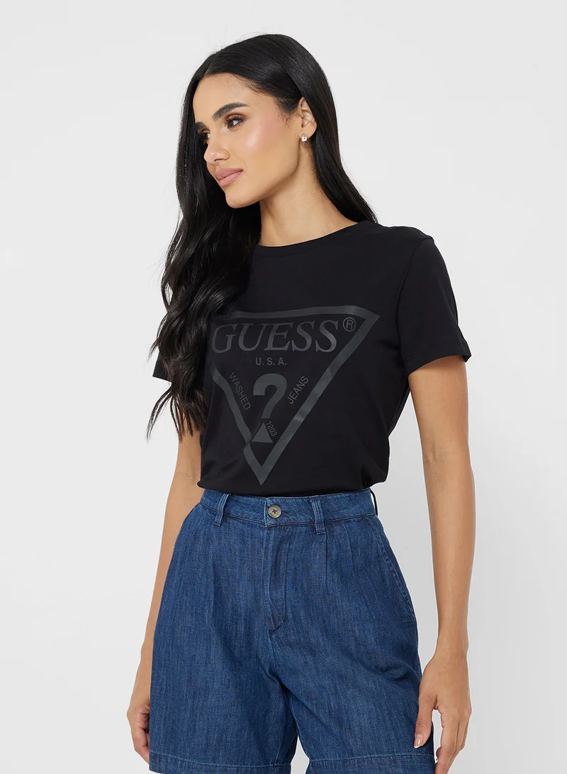 GUESS Adele Short Sleeve  Crew Neck Tee