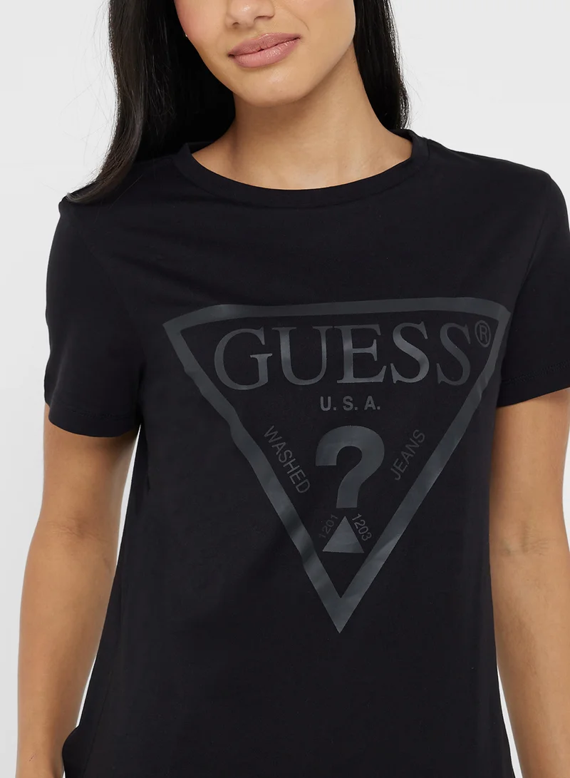 جس Adele Short Sleeve  Crew Neck Tee