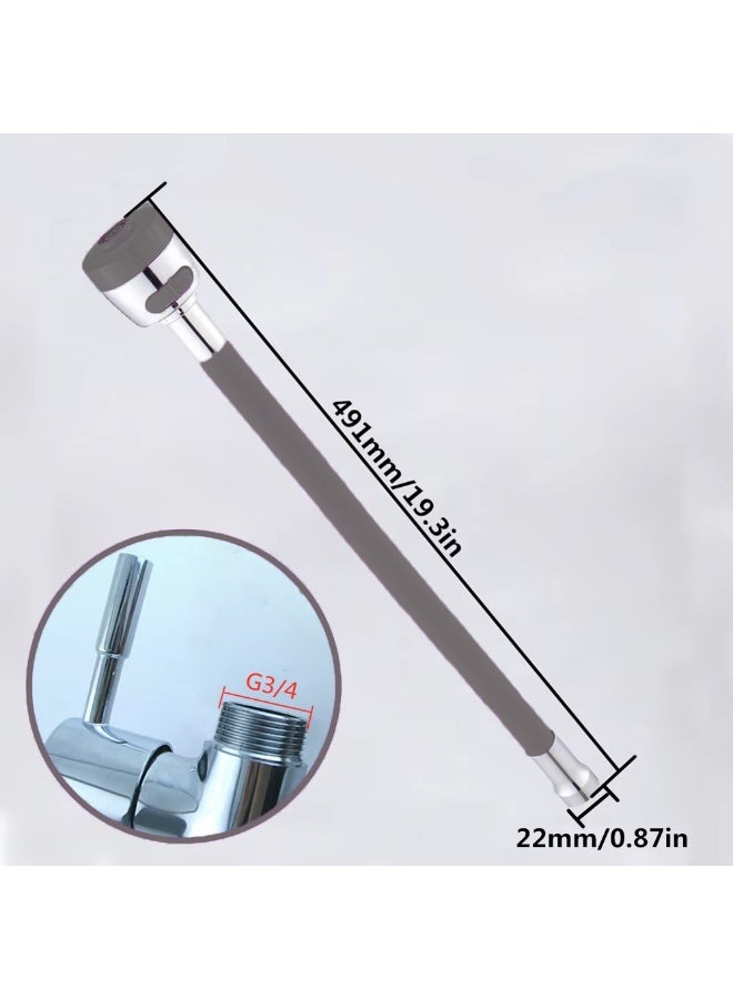 304 Stainless Steel Kitchen Sink Faucet with Flexible Pipe – Dual Function Sprayer – Gray Finish – Single Handle – 360° Swivel Spout - Image 4