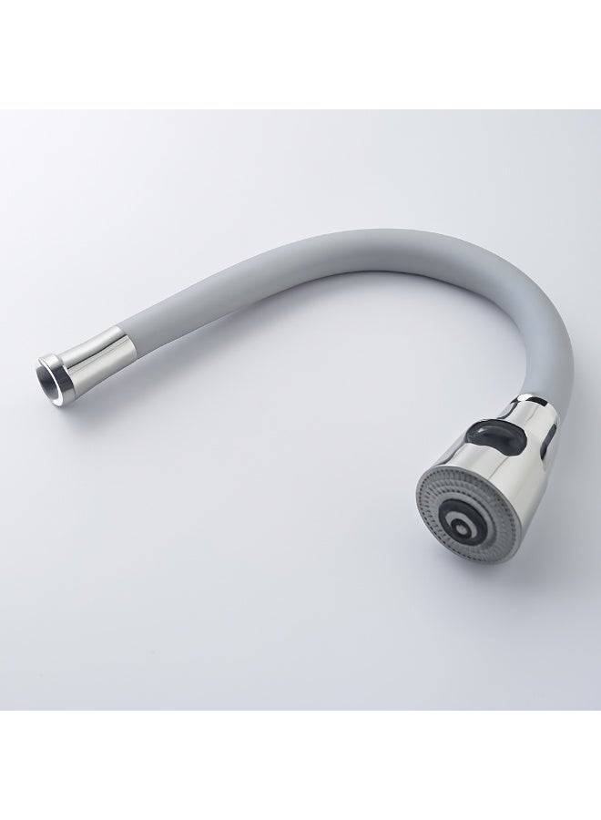 304 Stainless Steel Kitchen Sink Faucet with Flexible Pipe – Dual Function Sprayer – Gray Finish – Single Handle – 360° Swivel Spout - Image 2