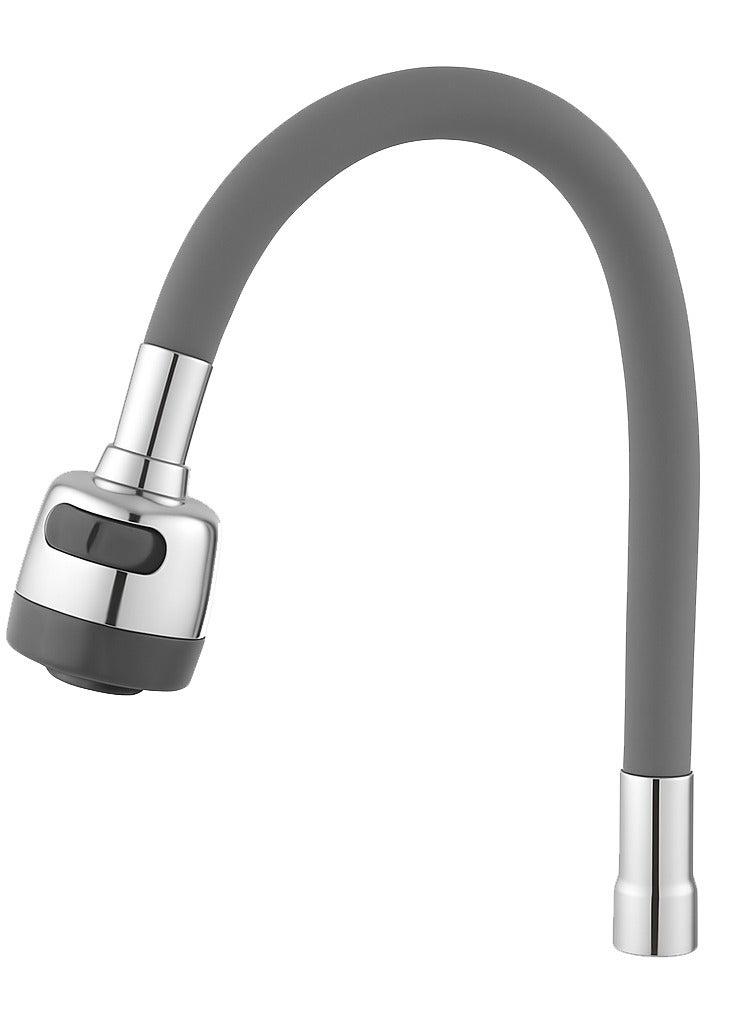 304 Stainless Steel Kitchen Sink Faucet with Flexible Pipe – Dual Function Sprayer – Gray Finish – Single Handle – 360° Swivel Spout - Image 1