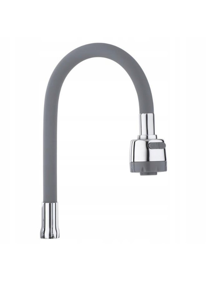 304 Stainless Steel Kitchen Sink Faucet with Flexible Pipe – Dual Function Sprayer – Gray Finish – Single Handle – 360° Swivel Spout - Image 5