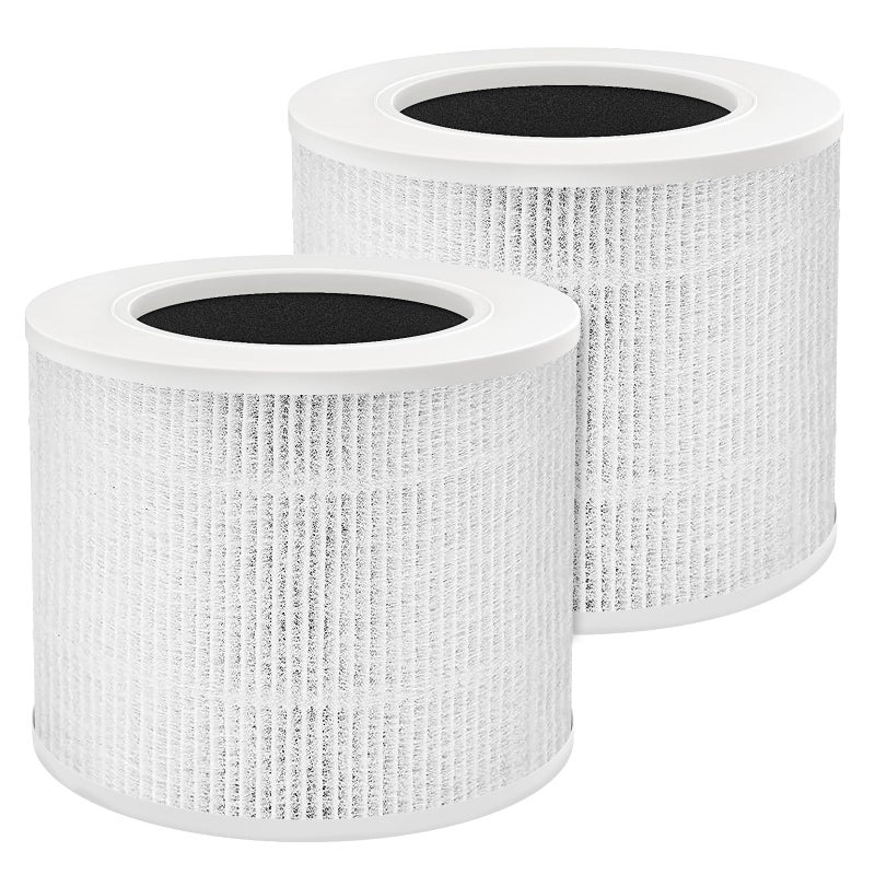 عبوة 2 فلتر استبدال H13 True HEPA المصغر لجهاز تنقية الهواء LEVOIT Core Mini 3 في 1 HEPA عالي الكفاءة مع الكربون المنشط