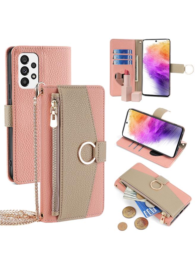 S-TOP Case For Samsung Galaxy A73 5G Crossbody Litchi Texture Leather Phone Case - Image 1