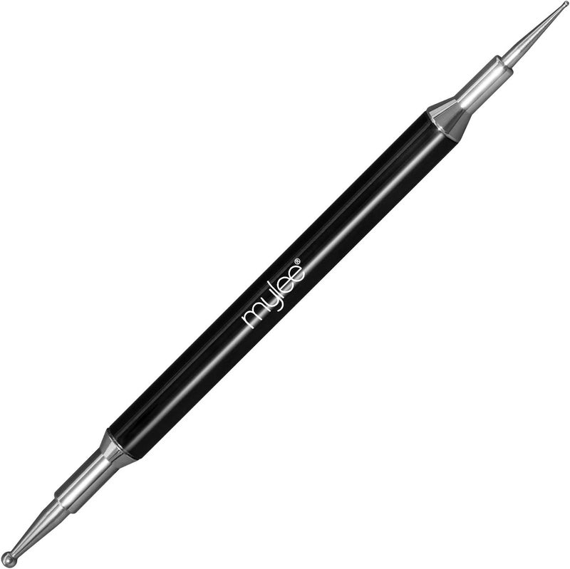 Mylee Dotting Nail Art Tool Easy Application of Gems Decals Crystals Professional Quality Manicure Accessory Ideal for Gel Polish Decoration Dot Design Dual Ended for Fine Detailing