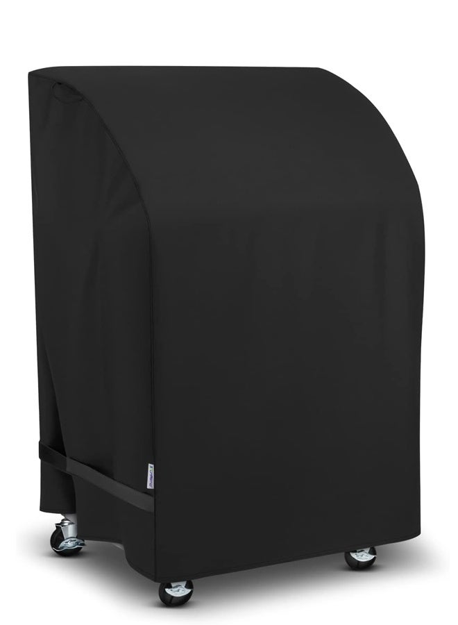 غطاء الشواية 32 بوصة، أغطية مقاومة للماء لمدخن عمودي صغير للحرق، خفيفة الوزن تشغيل/إيقاف تشغيل سهلة، شوايات ملائمة مقاومة للغبار للأشعة فوق البنفسجية مع جداول جانبية مطوية، حماية من جميع الأحوال الجوية - Image 1