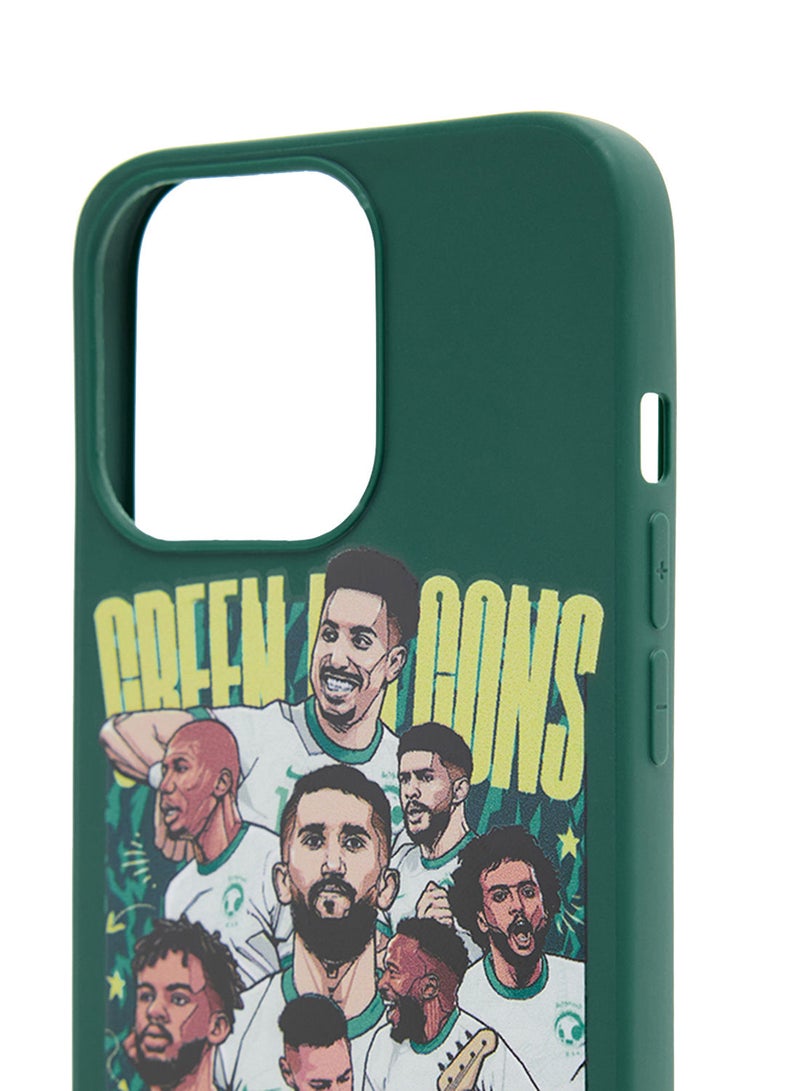 noon Green Design 2 Pattern TPU Phone Case For iPhone 14 Pro Max - Image 2
